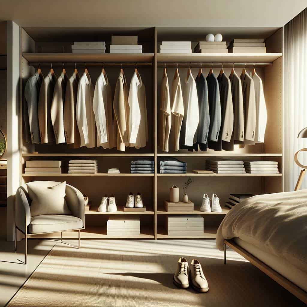 Setting up a minimalist capsule wardrobe.