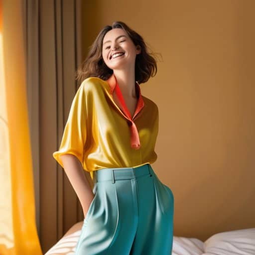 Colorful outfit illustrating Dopamine dressing for mood