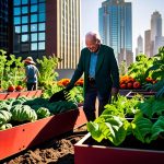 Benefits of growing food in urban community gardens.